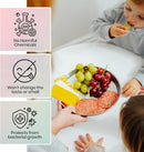 Children's 304 Stainless Steel Four (4) Piece Plate Set, 21 cm, Matte Finish, Plates for Kids, Toxin Free Stainless Steel Dinnerware Set, Non-Divided Plates, 100% BPA Free by TinyTreasures Baby Boutique