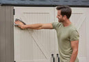 Rubbermaid Extra Large Resin Outdoor Storage Shed With Floor (7 x 10.5 Ft.) Weather Resistant Brown Organization for Home/Lawn Mower/Backyard Equipment/Bike Storage/Pool Supplies by GreenHaven Gardens