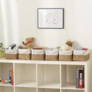 Small Baskets for Organizing, [6 PCS] Collapsible Storage Baskets for Shelves, Storage Bins Boxes Cubes for Clothes Books by TinyTreasures Baby Boutique