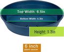 Plant Saucer 6 Inch 4 Pack 6 8 10 12 14 16 18 20 25, Plastic Plant Trays for Pots，Extra-Deep Plant Water Dray Tray, Bird Bath Bowl, Heavy Flower Plant saucers Indoors and Outdoor No Holes 6in-4 blue by GreenHaven Gardens