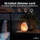 d'aplomb 100% Authentic Natural Himalayan Salt Lamp; Medium Hand Carved Natural Chunk Pink Crystal Rock Salt from Himalayan Mountains; Dimmer Cord; 7 lbs by CozyNest Decor