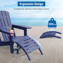 Adirondack Ottoman, HDPE Plastic Adirondack Footstool, All Weather Foot Rest for Adirondack Chair, Outdoor Footrest for Patio,Backyard, Lawn, Fire Pits, Navy Blue by CozyNest Decor