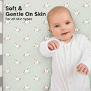 KeaBabies 2-Pack Organic Crib Sheets for Boys, Girls - 52x28 Fitted Crib Mattress Sheet Neutral, Breathable Jersey Cotton Cover for Baby Bed, Toddler Mattress, Soft & Cute Prints (Lune Mystic) by TinyTreasures Baby Boutique