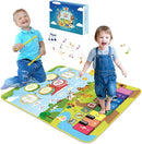 Foki 3-in-1 Musical Mats, Child Floor Piano Drum Animal Music Play Mat Montessori Sensory Early Educational Musical Learning Toys for Baby Girls Boys Birthday Toddlers 1-5 Years Old by TinyTreasures Baby Boutique