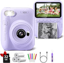 Kids Camera Instant Print, 3.0" HD 32MP Kids Camera Christmas Birthday Gifts for 3 4 5 6 7 8 9 10 11 12 Year Old Girls Boys, 32GB SD Card-Purple by TinyTreasures Baby Boutique