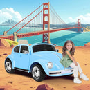 12V Kids Electric Car, Power Wheels with Remote Control, Ride on Car Toys with LED Light, 3 Speeds, Music, Blue by TinyTreasures Baby Boutique