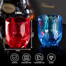 KAMMAK Crystal Whiskey Glasses Set of 2, 7oz Old Fashioned Glasses Stemless, Hand Blown Colored Cocktail Glasses, Engagement Gifts for Couples, Women, Men by CozyNest Decor