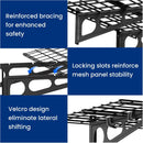 FLEXIMOUNTS 2-Pack 2x6ft Garage Shelving with Hooks, 24-inch-by-72-inch Wall Shelf Garage Storage Racks Floating Shelves, Black by GreenHaven Gardens