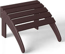WestinTrends Outdoor Ottoman, Patio Adirondack Ottoman Foot Rest, All Weather Poly Lumber Folding Foot Stool for Adirondack Chair, Widely Used for Outside Porch Pool Lawn Backyard, Dark Brown by CozyNest Decor