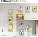 Picture Frame Plant Holder, Wall Mount Plants shelf Indoor Outdoor, Metal Hanging Planters Stand Decor, Window Planter Hanger Shelves, Modern Floating Ornament Rack Art for Home & Garden(Gold 3pc) by GreenHaven Gardens