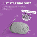 Cookie Box Crochet Kit for Beginners - Learn to Craft Amigurumi Stuffed Animals - Knitting Gift for Kids and Adults - Beginner-Friendly Yarn - Stitch-by-Stitch Video Tutorial - Koala Coal by TinyTreasures Baby Boutique