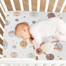 Galaxy Space Planets Crib Sheets for Boys and Girls, Fitted Baby Crib Sheets Soft and Breathable Mini Crib Sheets 52 X 28 Inches by TinyTreasures Baby Boutique