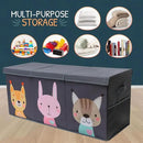 Extra Large Toy Storage Organizer with Lid - Sturdy, Collapsible Toy Chest Storage Box with Cute Design - Toys Bin with Dividers for Kids, Boys, Girls, Nursery, Bedroom, Play room 37"x16"x14" by CozyNest Decor