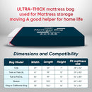 ZCHENBS® – Mattress Bags for Moving and Storage,Mattress Bag with Zippers,5 Mil Ultra-Thick Bed Bag,Waterproof,Anti-Tear,Heavy-Duty Mattress bag (Black, Queen-(1 Pack)) by TinyTreasures Baby Boutique