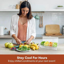 Estilo 4 Section Condiment on Ice, Clear (1-(Pack)) by CozyNest Decor