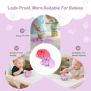 2 Pack Snack Cups for Toddlers Spill Proof - Detachable Stainless Steel Toddler Snack Cups with Silicone Lids & Handles - Dishwasher Safe Baby Snack Containers for Mess-Free Snacking (Red and Purple) by TinyTreasures Baby Boutique