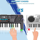 M SANMERSEN Kids Piano Keyboard, Piano for Kids with Microphone Portable Electronic Keyboards for Beginners 37 Keys Musical Toy for 3/4/5/6 Year Old Girls Boys by TinyTreasures Baby Boutique