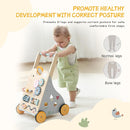 Wooden Baby Walker and Push Toy - Adjustable Height, Montessori Learning Activity Center for Boys and Girls, Toddler Push Walker and Development Toy for Kids 1-3 Years by TinyTreasures Baby Boutique