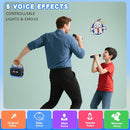 Mgaolo Upgraded Mini Karaoke Machine Toy for Kids, Portable Bluetooth Speaker with 2 Wireless Mics, Emoji & Colorful LED Lights, Home Travel & Party Play Gifts for Boys Girls (Blue) by TinyTreasures Baby Boutique
