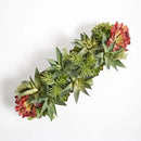 Oblong Faux Succulent Arrangement, Premium Artificial Indoor Plant Enhances Interior Design, Display on any Surface in Your Home Adding an Inviting Touch of Nature, Grey Planter Pot Included by GreenHaven Gardens