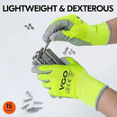 Vgo... 15-Pairs Safety Work Gloves, Gardening Gloves, Polyurethane Coated, Dipping Gloves, Latex Free (Size L, Yellow, PU2103) by GreenHaven Gardens