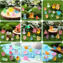131pcs Luminous Mini Resin Animals, Glow in The Dark Tiny Small Little Animal Ducks Figures to Hide Miniature Figurines for Dollhouse Garden Micro Landscape Aquarium Decorations DIY Crafts by GreenHaven Gardens