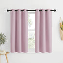 NICETOWN Room Darkening Short Curtains for Kitchen - Thermal Insulated Solid Grommet Top Room Darkening Curtain Panels/Draperies for Bedroom/Cafe (Baby Pink, 1 Pair, 34 x 50 Inch) by TinyTreasures Baby Boutique
