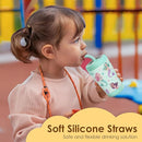 Kid Insulated Stainless Steel Tumbler with Silicone Straw, 12oz Sippy Cup for Kids (Magical Mermaids) by TinyTreasures Baby Boutique