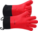 GEEKHOM BBQ Gloves Heat Resistant Oven Mitts - Silicone Grilling Gloves with 13.7" Arm Protection - Waterproof Pot Holder Non-Slip for Men & Women, Kitchen Outdoor Cooking, Baking, Camping, Red by GreenHaven Gardens