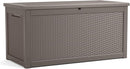 260 Gallon Resin Deck Box, Lockable Patio Outdoor Storage Box for Furniture, Garden Tools and Tools Storage, Waterproof Outside Storage Boxes - Grey by CozyNest Decor