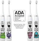 Kids Electric Toothbrush - Rechargeable Vibrating Toothbrush with Timer, Includes 6 Replacement Heads, Gently Cleans Teeth, for Girls and Boys, Kids & Toddlers Age 2+, Cheetah by CozyNest Decor