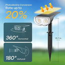 Linkind Solar Lights Outdoor Waterproof IP67, StarRay Dusk-to-Dawn Outdoor Solar Lights, 3 Lighting Modes Solar Spot Lights Outdoor for Garden, Yard, Landscape (Warm White, 2 Pack) by CozyNest Decor