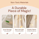 PlayVibe Kids Teepee Canopy - Baby & Toddler Play Shelter with LED Star Lights, Cozy Reading Nook, Party Canvas for Indoor Outdoor Fun - Tent for Kids - Play Tent by TinyTreasures Baby Boutique