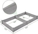 Yaheetech 8×4ft Wooden Horticulture Raised Garden Bed Divisible Elevated Planting Planter Box for Flowers/Vegetables/Herbs in Backyard/Patio Outdoor, 93 x 48 x 10in, Gray