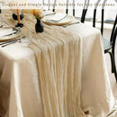 10FT 6 Pack Beige Cheesecloth Table Runner 20 x 120 Inch Long Rustic Gauze Fabric Cheese Cloth Table Runner for Wedding Bridal Baby Shower Table Decorations Boho Sheer Birthday Party Table Decor by CozyNest Decor