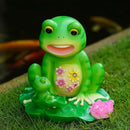 Upgraded Size Solar Garden Outdoor Statues Frog Mother and Little Frog with 6 LED Solar Figurine for Lawn,Patio, Balcony, Yard Decor Unique Gift, for Mom, Grandma,Father,Woman by CozyNest Decor