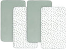 Crib Sheets 4 Pack for Baby Boys & Girls, Neutral Crib Sheet Fitted 52'' x 28'' for Standard Crib & Toddler Mattress, Ultra Soft Material Baby Sheet, Aqua Leaf by TinyTreasures Baby Boutique