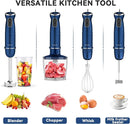 Immersion Blender Handheld 5 in 1 Hand Blender, 1000W Hand Mixer Stick, BPA-Free 12 Speed Handheld Blender 304 Stainless, Beaker, Chopper, Whisk and Milk Frother, Soup, Smoothies, Baby Food, Sauce by TinyTreasures Baby Boutique