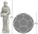 Design Toscano Nature's Nurturer Francis Assisi Religious Garden Decor Statue Bird Bath Feeder, Small, 20 inch, Cast Stone Resin, Antique Stone Finish by GreenHaven Gardens
