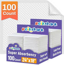 100 Pack Disposable Changing Pads for Baby [24" x 18"] Super Absorbency Disposable Underpads Large Bed Pads Absorbent Fluff Protective Table Pads Disposable Diaper Changing Pads, Leakproof by TinyTreasures Baby Boutique
