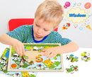 Puzzles for Kids Ages 4-6, Set of 4 Packs with 24-Piece,Preschool Educational Brain Teaser Toys for Boys and Girls 3-8 Years Old by TinyTreasures Baby Boutique