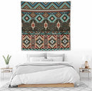 HZOHNAGO Aztec Tapestry Turquoise Blue and Brown and Native American Tribal Pattern Printed Wall Tapestry Wall Hanging for Bedroom Living Room Dorm 60" W x 60" H by CozyNest Decor