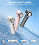 TORRAS COOLiFY iva Handheld Fan with Ice Cooler, [Chill by 50F] 0-100 Speed, Super Mini Powerful Portable Fan, 5000mAh Rechargeable Hand Held, Travel Essentials, Gifts for Dad Husband, Pink by TinyTreasures Baby Boutique