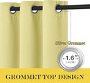 NICETOWN Paler Yellow Room Darkening Curtains 102 inch Length, Grommet Energy Saving Thermal Drapes Sound Reducing Heat Blocking Window Treatments for Living Room, 2 Panels, W52 x L102 by TinyTreasures Baby Boutique