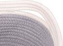 Baskets for Shelf Storage Cute Basket to Store and Organize Household Items/Woven Rope Basket for Living Room, Bedroom,Playroom/Durable Small Oval-13x8.66x5.11’’,3 Packs Off White&Gray by TinyTreasures Baby Boutique