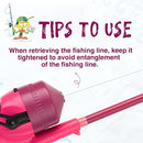 Kids Fishing Pole, Telescopic Fishing Rod, Toddler Collapsible Fishing Rod and Reel Combo with Tackle Box, Fishing Line, Bobber, and Soft Lures for Boy, Girl, Youth, Beginner, Over 4 Years Old by TinyTreasures Baby Boutique