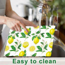 Lemon Placemats Set of 6 Summer Plastic Table Mats Yellow Lemonade Theme Place Mats Washable Vinyl Rustic Holiday Table Decoration for Indoor Outdoor Party Kitchen Dining by CozyNest Decor