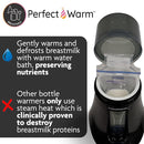 Baby Brezza Fast Baby Bottle Warmer - Baby Milk Warmer + Breastmilk Warmer Defroster – 2 Unique Temperatures for Breastmilk + Formula - Universal Fit for All Bottles, Storage Bags + Food Jars by TinyTreasures Baby Boutique