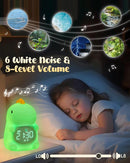 Dinosaus Alarm Clock for Kids with Night Light, Sleep Training Clock Time to Wake Clock, Rechargeable Silicone Light for Bedroom, Perfect Sleep Companion for Boys Girls by TinyTreasures Baby Boutique