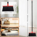 Small Broom Stiff Bristles Brush with Long Handle Indoor or Outdoor Compact Broom for Sweeping Patio Garage Garden,Deck,Concrete Floor,Bathroom (Red) by CozyNest Decor
